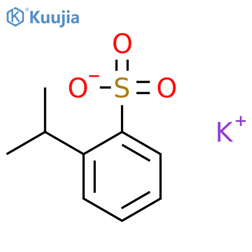 Benzenesulfonic acid,(1-methylethyl)-, potassium salt (1:1) structure
