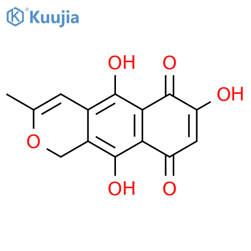 5,7,10-trihydroxy-3-methyl-1H-benzo[g]isochromene-6,9-dione structure