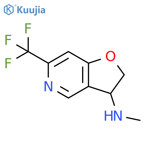 2,3-Dihydro-N-methyl-6-(trifluoromethyl)furo[3,2-c]pyridin-3-amine structure