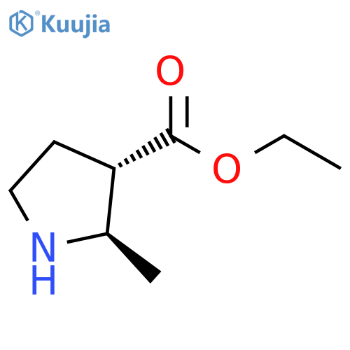 trans-2-Methyl-pyrrolidine-3-carboxylic acid ethyl ester structure