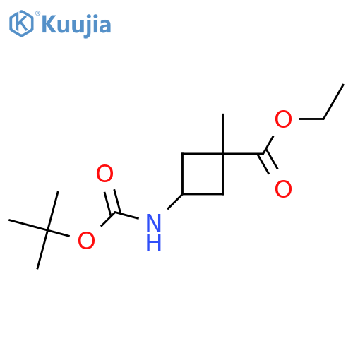 Ethyl trans-3-(tert-butoxycarbonylamino)-1-methyl-cyclobutanecarboxylate structure