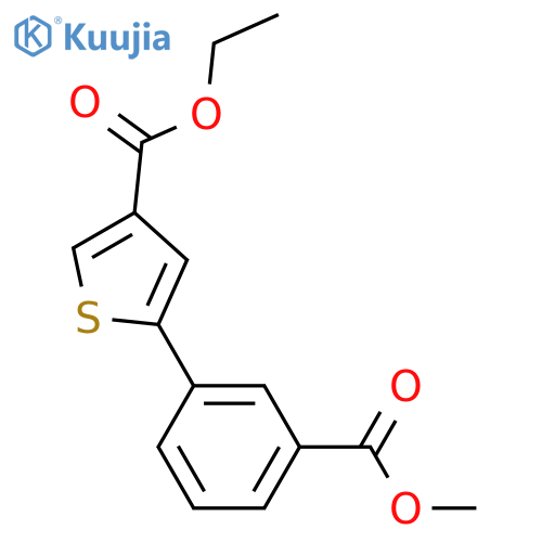 5-(3-Methoxycarbonyl-phenyl)-thiophene-3-carboxylic acid ethyl ester structure