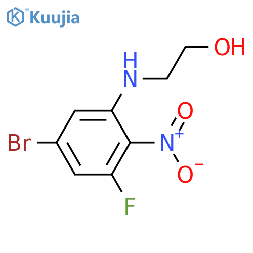 2-(5-Bromo-3-fluoro-2-nitro-phenylamino)-ethanol structure
