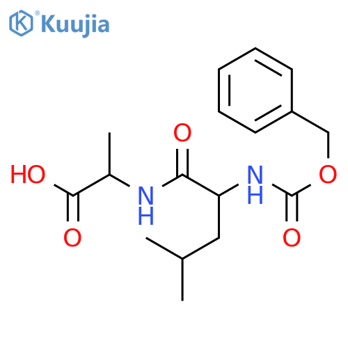 (S)-2-((S)-2-(((Benzyloxy)carbonyl)amino)-4-methylpentanamido)propanoic Acid structure
