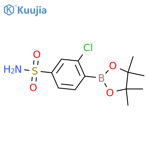 Benzenesulfonamide, 3-chloro-4-(4,4,5,5-tetramethyl-1,3,2-dioxaborolan-2-yl)- structure