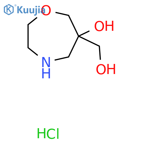 6-(Hydroxymethyl)-1,4-oxazepan-6-ol hydrochloride structure