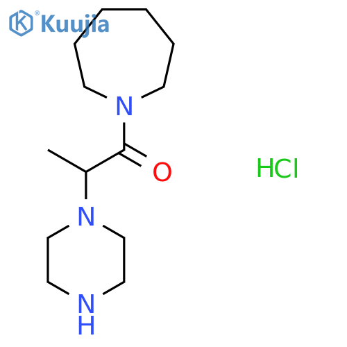 1-(Azepan-1-yl)-2-(piperazin-1-yl)propan-1-one hydrochloride structure