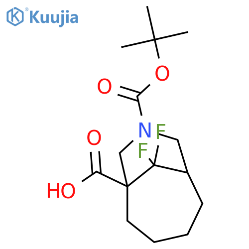 8-(tert-butoxy)carbonyl-10,10-difluoro-8-azabicyclo4.3.1decane-1-carboxylic acid structure
