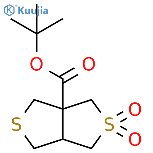 1H,3H-Thieno[3,4-c]thiophene-3a(6aH)-carboxylic acid, dihydro-, 1,1-dimethylethyl ester, 2,2-dioxide structure