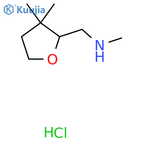 [(3,3-Dimethyloxolan-2-yl)methyl](methyl)amine hydrochloride structure