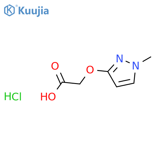 2-((1-Methyl-1H-pyrazol-3-yl)oxy)acetic acid hydrochloride structure