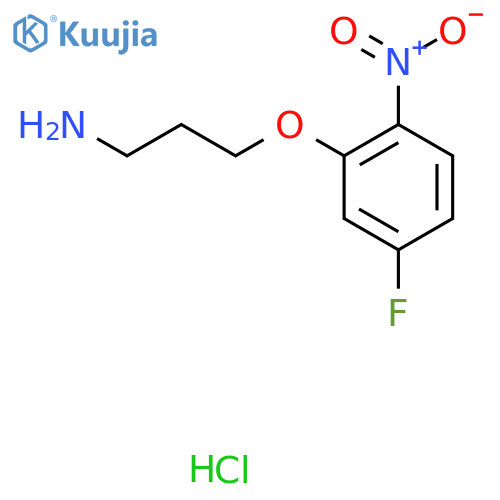 3-(5-Fluoro-2-nitrophenoxy)propan-1-amine hydrochloride structure