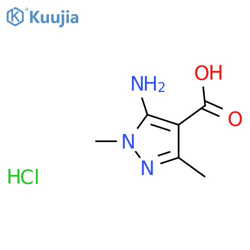5-amino-1,3-dimethyl-1H-pyrazole-4-carboxylic acid hydrochloride structure