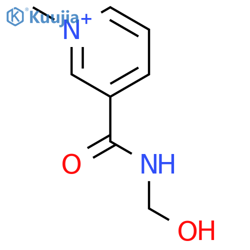 Pyridinium, 3-[[(hydroxymethyl)amino]carbonyl]-1-methyl- structure