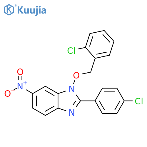 1-[(2-CHLOROBENZYL)OXY]-2-(4-CHLOROPHENYL)-6-NITRO-1H-1,3-BENZIMIDAZOLE structure