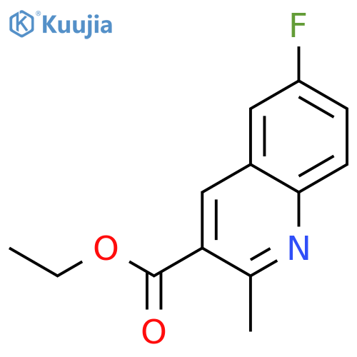 ETHYL 6-FLUORO-2-METHYLQUINOLINE-3-CARBOXYLATE structure