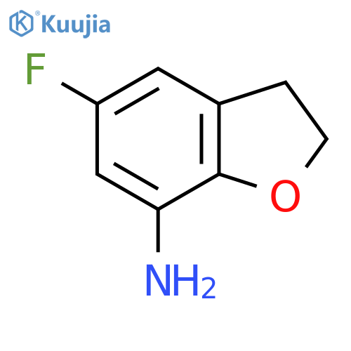 7-Benzofuranamine,5-fluoro-2,3-dihydro- structure
