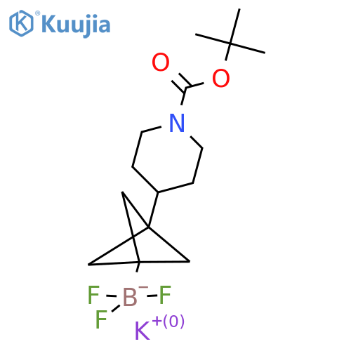 potassium (3-{1-(tert-butoxy)carbonylpiperidin-4-yl}bicyclo1.1.1pentan-1-yl)trifluoroboranuide structure