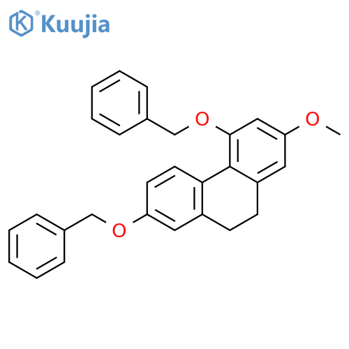 9,10-Dihydro-2-methoxy-4,7-bis(phenylmethoxy)phenanthrene structure