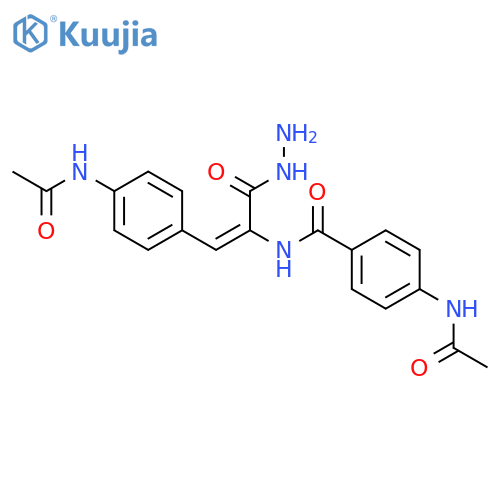 2-Propenoic acid,2-[[4-(acetylamino)benzoyl]amino]-3-[4-(acetylamino)phenyl]-, hydrazide structure