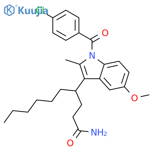 2-[1-(4-chlorobenzoyl)-5-methoxy-2-methyl-1h-indol-3-yl]-n-octyla Cetamide structure