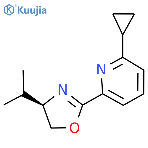 (R)-2-(6-Cyclopropylpyridin-2-yl)-4-isopropyl-4,5-dihydrooxazole structure