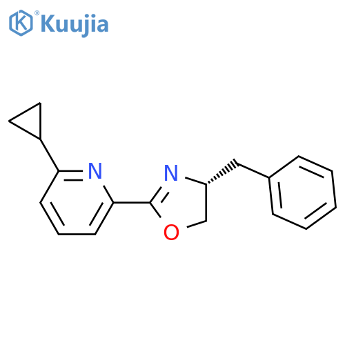 (R)-4-Benzyl-2-(6-cyclopropylpyridin-2-yl)-4,5-dihydrooxazole structure