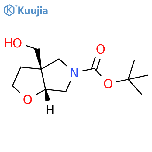 rac-tert-butyl (3aR,6aR)-3a-(hydroxymethyl)-hexahydro-2H-furo2,3-cpyrrole-5-carboxylate, trans structure
