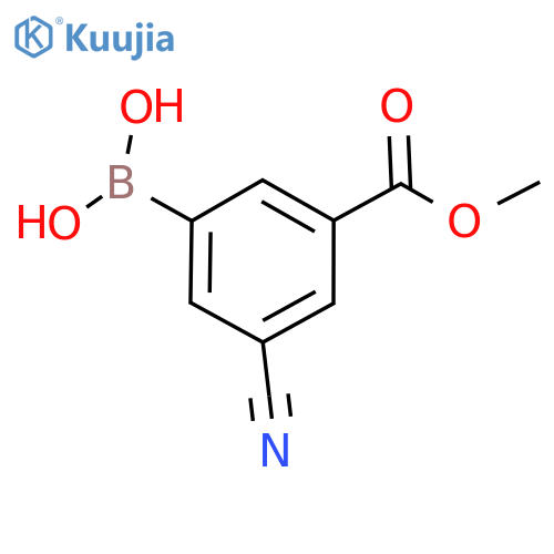(3-Cyano-5-(methoxycarbonyl)phenyl)boronic acid structure