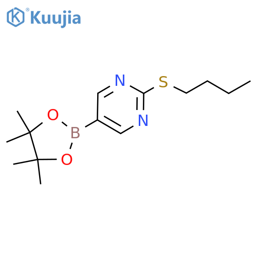 2-(Butylthio)-5-(4,4,5,5-tetramethyl-1,3,2-dioxaborolan-2-yl)pyrimidine structure