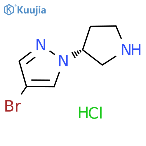 (R)-4-Bromo-1-(pyrrolidin-3-yl)-1H-pyrazole hydrochloride structure