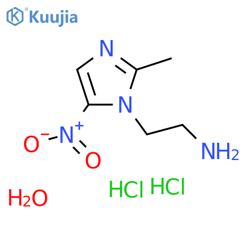 2-(2-Methyl-5-nitro-1H-imidazol-1-yl)ethanamine dihydrochloride hydrate structure