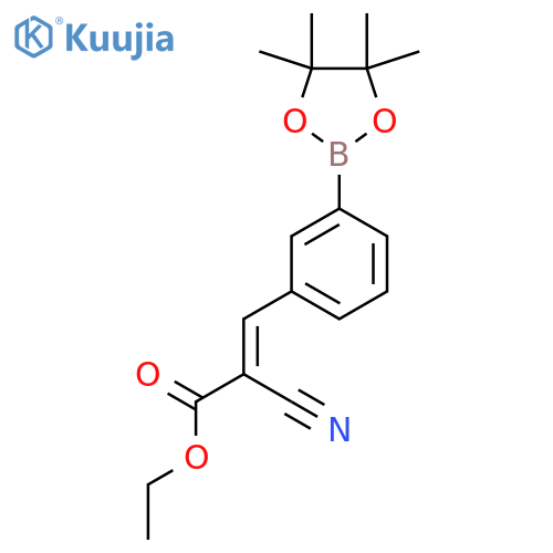 ethyl (2E)-2-cyano-3-[3-(tetramethyl-1,3,2-dioxaborolan-2-yl)phenyl]prop-2-enoate structure