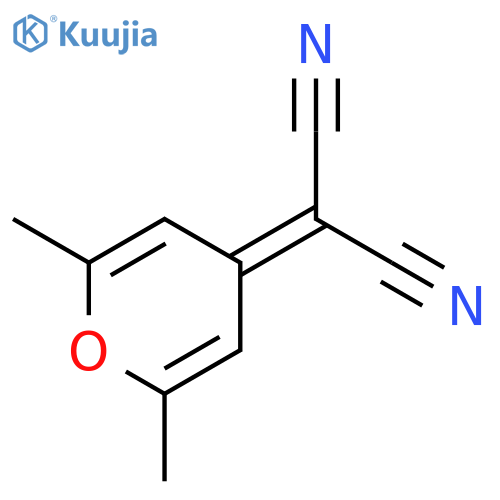 2-(2,6-dimethyl-4H-pyran-4-ylidene)propanedinitrile structure