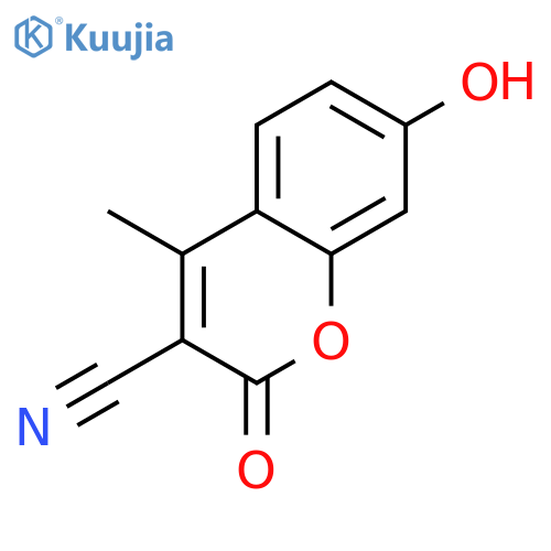 3-Cyano-7-hydroxy-4-methylcoumarin structure