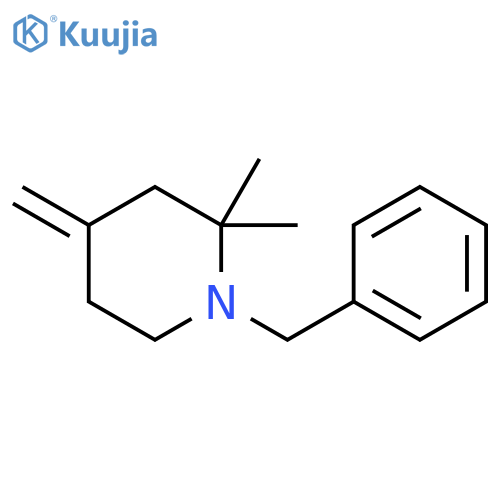 1-benzyl-2,2-dimethyl-4-methylene-piperidine structure