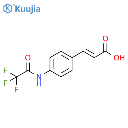 (2E)-3-4-(trifluoroacetamido)phenylprop-2-enoic acid structure