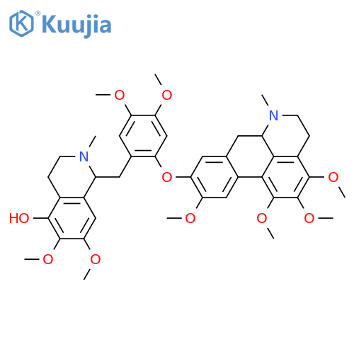 5-Isoquinolinol,1-[[4,5-dimethoxy-2-[[(6aS)-5,6,6a,7-tetrahydro-1,2,3,10-tetramethoxy-6-methyl-4H-dibenzo[de,g]quinolin-9-yl]oxy]phenyl]methyl]-1,2,3,4-tetrahydro-6,7-dimethoxy-2-methyl-,(1S)- structure
