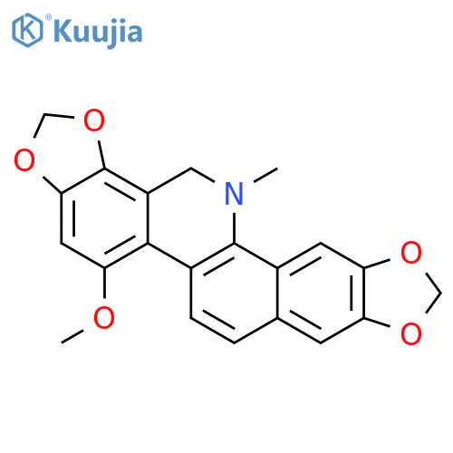 [1,3]Benzodioxolo[5,6-c]-1,3-dioxolo[4,5-i]phenanthridine,13,14-dihydro-5-methoxy-13-methyl- structure
