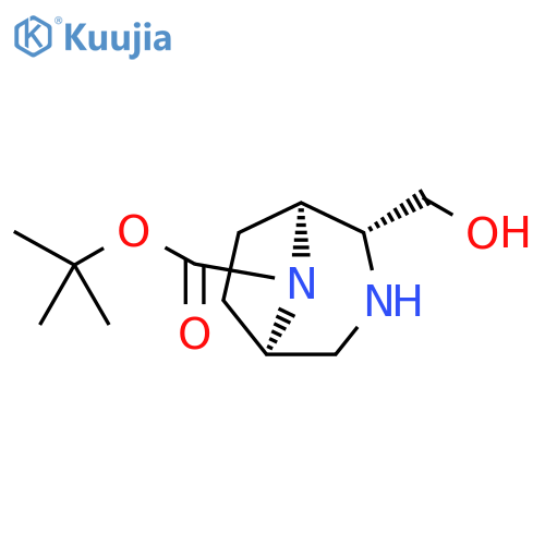 tert-Butyl (1S,2R,5R)-2-(hydroxymethyl)-3,8-diazabicyclo[3.2.1]octane-8-carboxylate structure