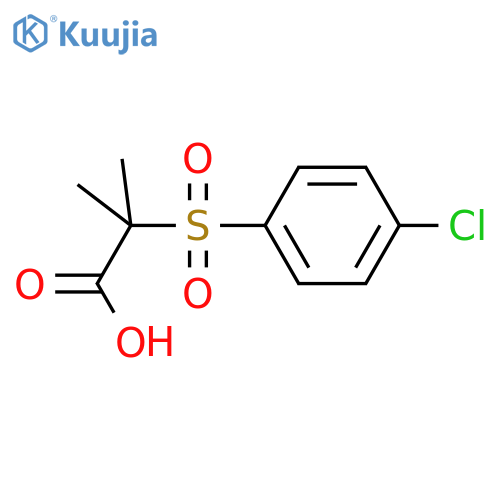 2-(4-chlorobenzenesulfonyl)-2-methylpropanoic acid structure