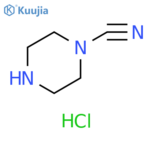 Piperazine-1-carbonitrile hydrochloride structure