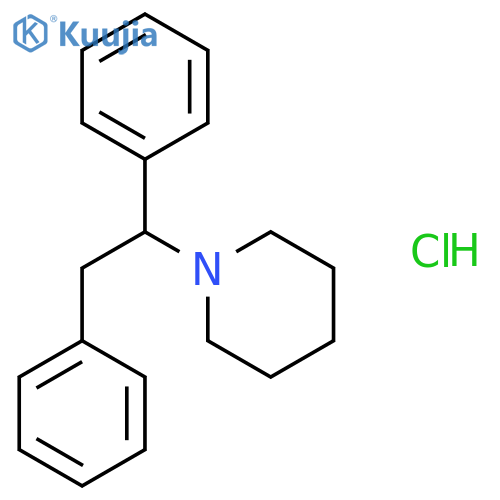 Piperidine,1-(1,2-diphenylethyl)-, hydrochloride (1:1) structure