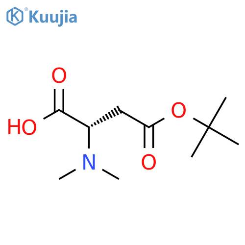 (2S)-4-(tert-butoxy)-2-(dimethylamino)-4-oxobutanoic acid structure