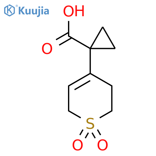 1-(1,1-dioxo-3,6-dihydro-2H-1lambda6-thiopyran-4-yl)cyclopropane-1-carboxylic acid structure