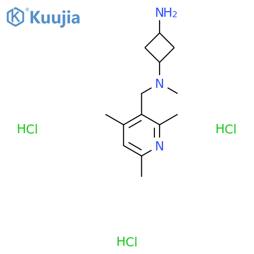 N1-methyl-N1-[(2,4,6-trimethylpyridin-3-yl)methyl]cyclobutane-1,3-diamine trihydrochloride structure
