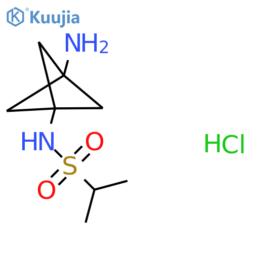 N-{3-aminobicyclo[1.1.1]pentan-1-yl}propane-2-sulfonamide hydrochloride structure