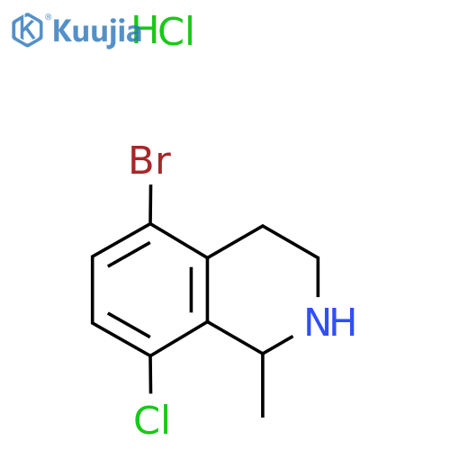 5-Bromo-8-chloro-1-methyl-1,2,3,4-tetrahydroisoquinoline hydrochloride structure
