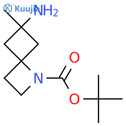 Tert-butyl 6-amino-6-methyl-1-azaspiro[3.3]heptane-1-carboxylate structure