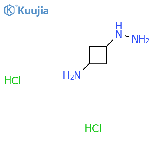 3-Hydrazinylcyclobutan-1-amine dihydrochloride structure